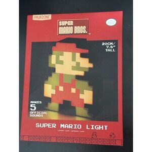 New Paladone Nintendo Block Super Mario Bros Light Lamp & 5 Sounds Video Game